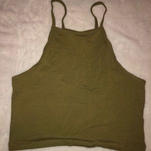 Army Green Crop Top